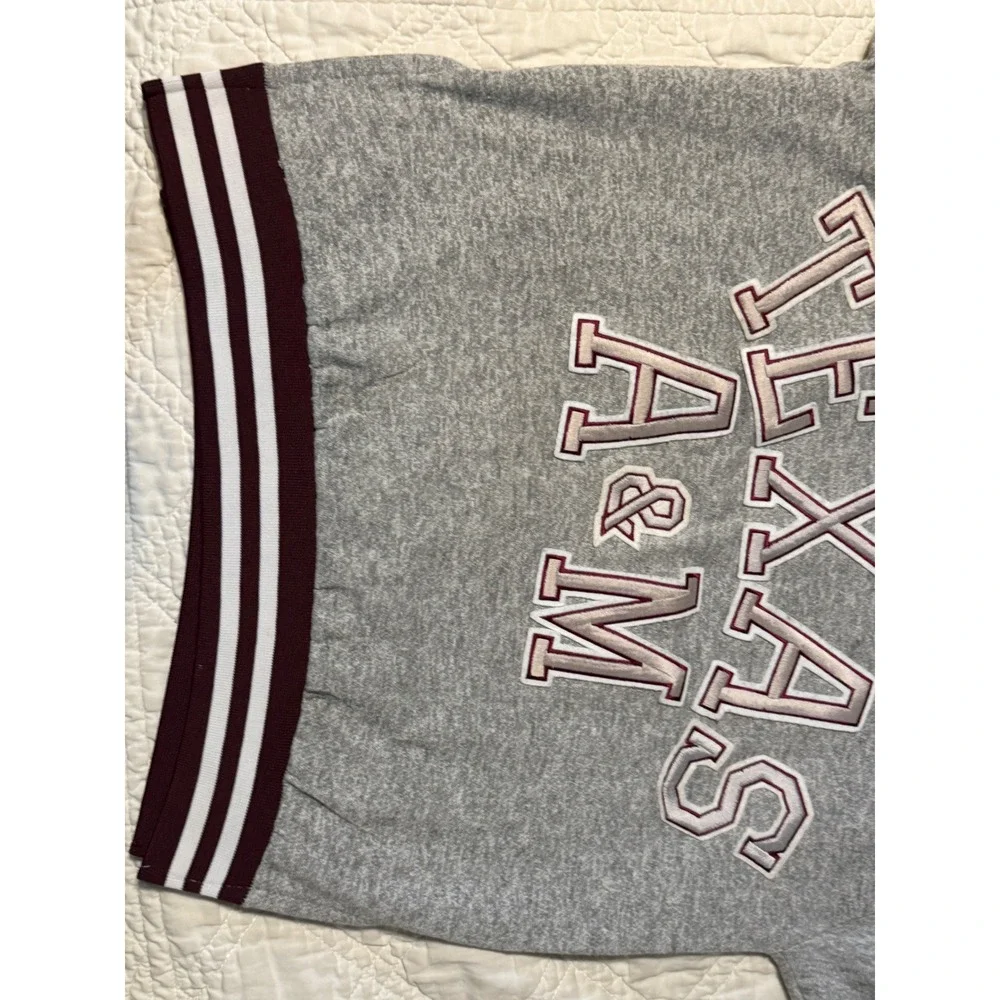 Paramount Texas A&M Sweatshirt Mens L Gray Vintage 90s V-Neck Pullover